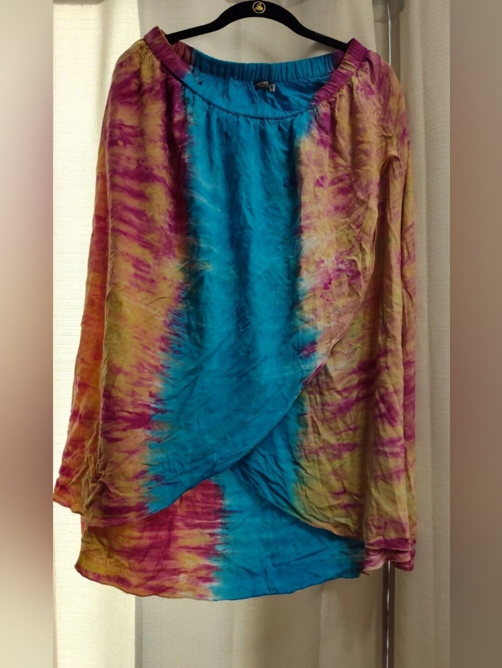 Earthbound Womens Skirt Colorful Tie Dye Elastic Waist Art - Med